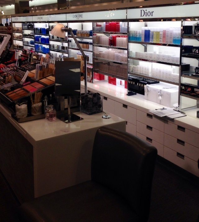Dior makeup counter