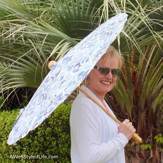 A sun Parasol that actually looks like a traditional Parasol. Hand carved bamboo and artisan designed fabric canopies make these an elegant alternative to sun hats.
