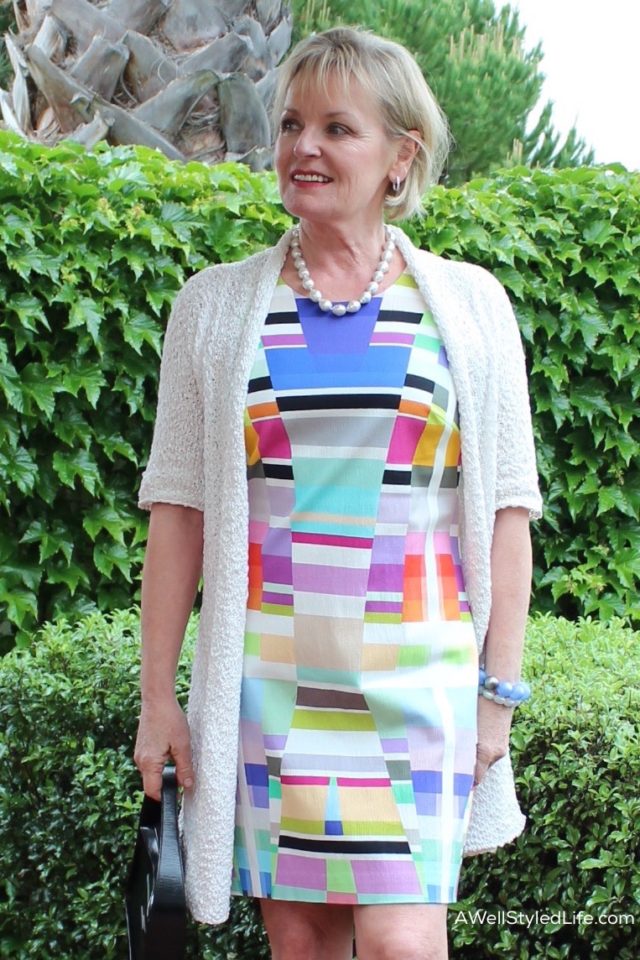 Wearing dresses means there's no need to coordinate your top and bottom, bypasses that trouble spot, your middle, and adds instant polish.