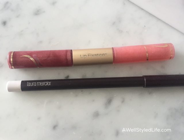 Lip stain and lip liner keep lipstick from feathering