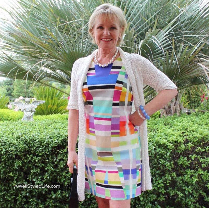 Wearing dresses means there's no need to coordinate your top and bottom, bypasses that trouble spot, your middle, and adds instant polish.