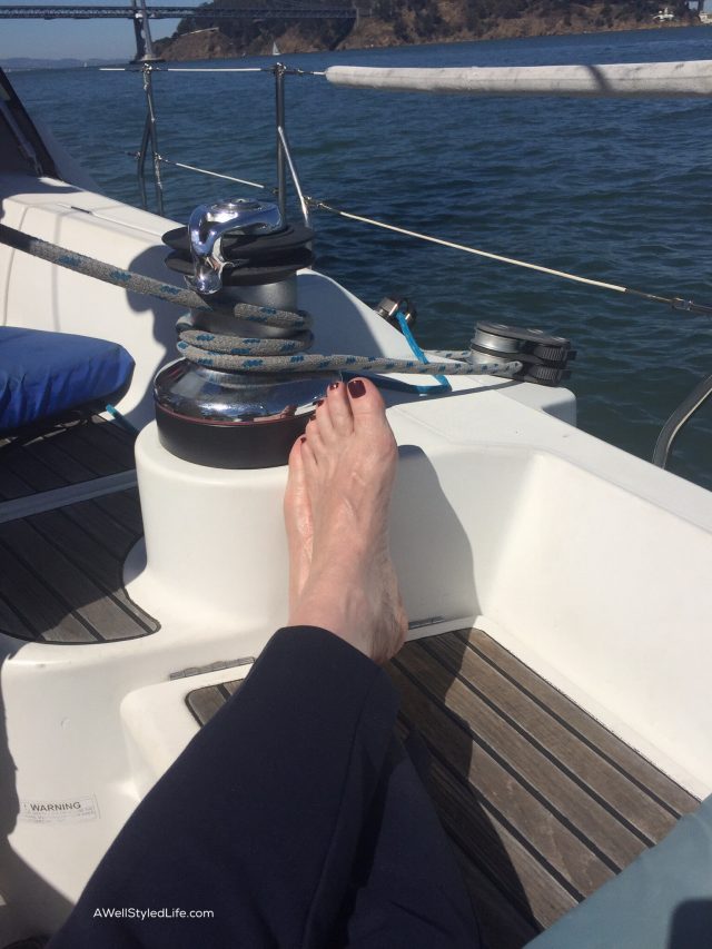 Treasure Island seen from a sailboat