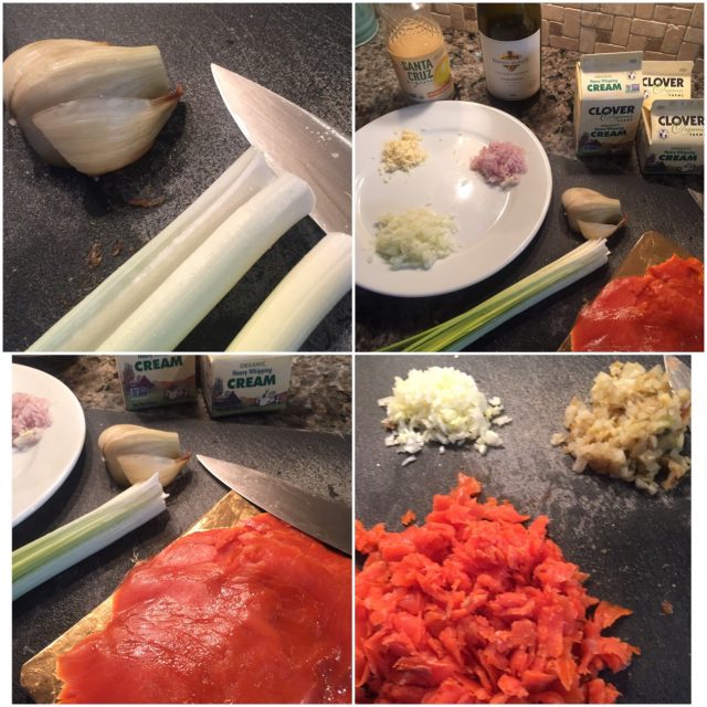 ingredients for Smoked Salmon Chowder