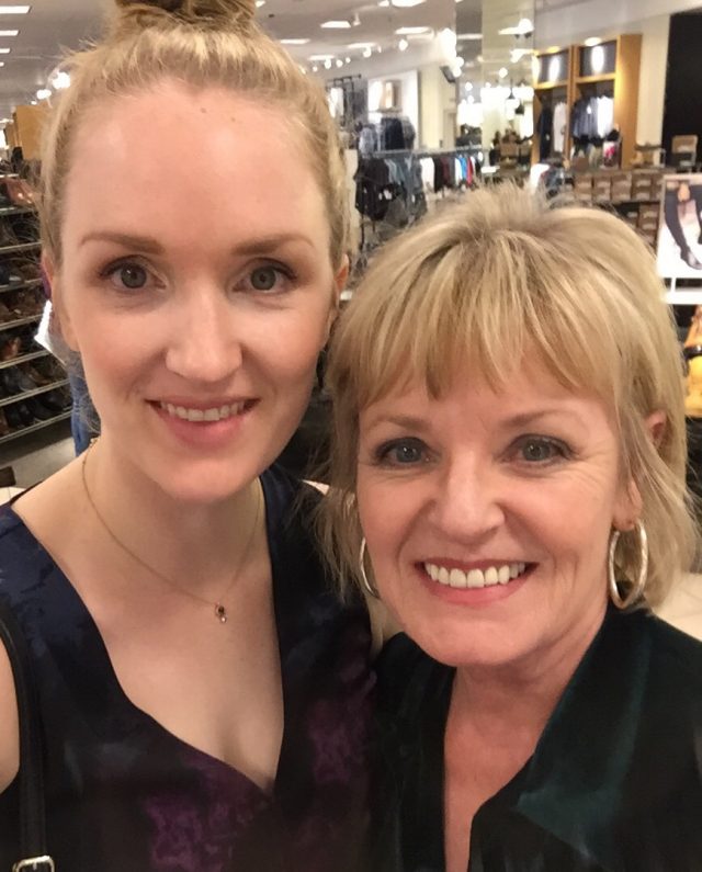 wearing my favorite color to shop