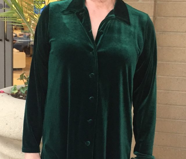classy covered buttons on Luxe Shirt by Lisa Bayne for Artful Home