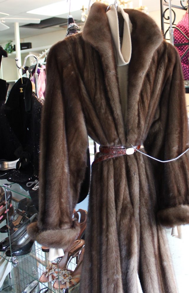 Vintage Mink coat at a resale shop