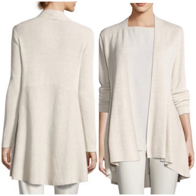 Eileen Fisher long shaped crepe-knit cardigan