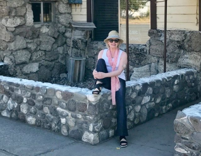 Jennifer Connolly of A well Styled life wearing Lucy pants