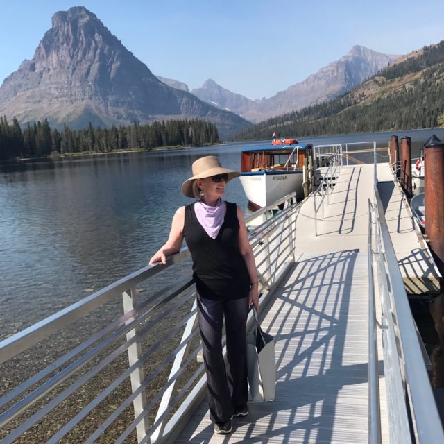 Jennifer Connolly of A Well Styled Life at Two Medicine Lake