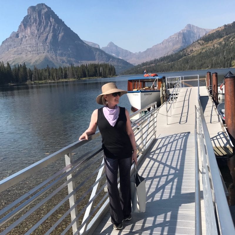 Jennifer Connolly of A Well Styled Life at Two Medicine Lake