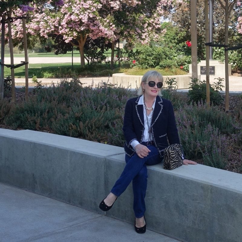 Jennifer Connolly wearing Amherst jacket from Talbots