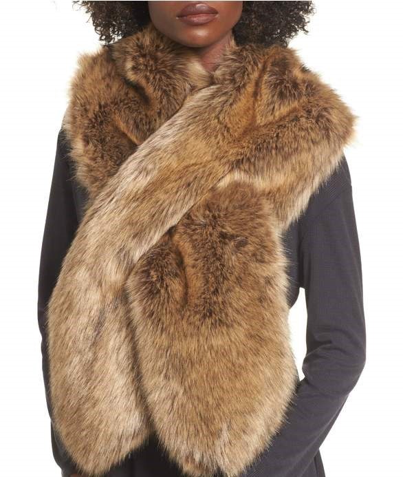 Sole society fur wrap on A Well Styled Life