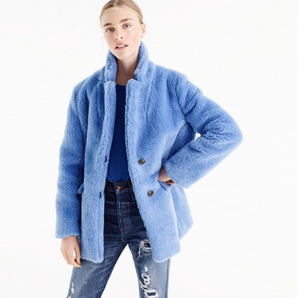 Teddy Plush coat from J. Crew on A Well Styled Life