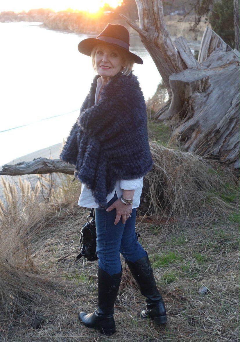 Jennifer Connolly of A Well Styled Life at the CA coast