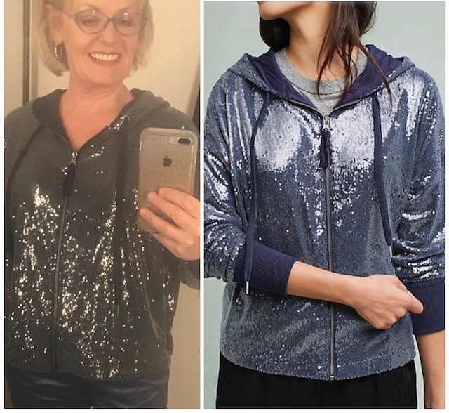 Sequined Sweatshirt from Anthropologie on A Well Styled Life