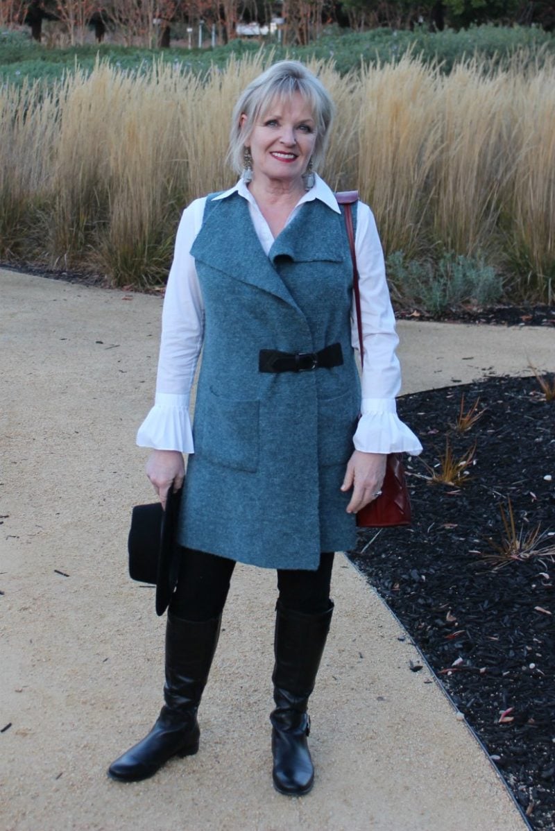 Jennifer Connolly of A Well Styled Life wearing Soft Surroundings vest