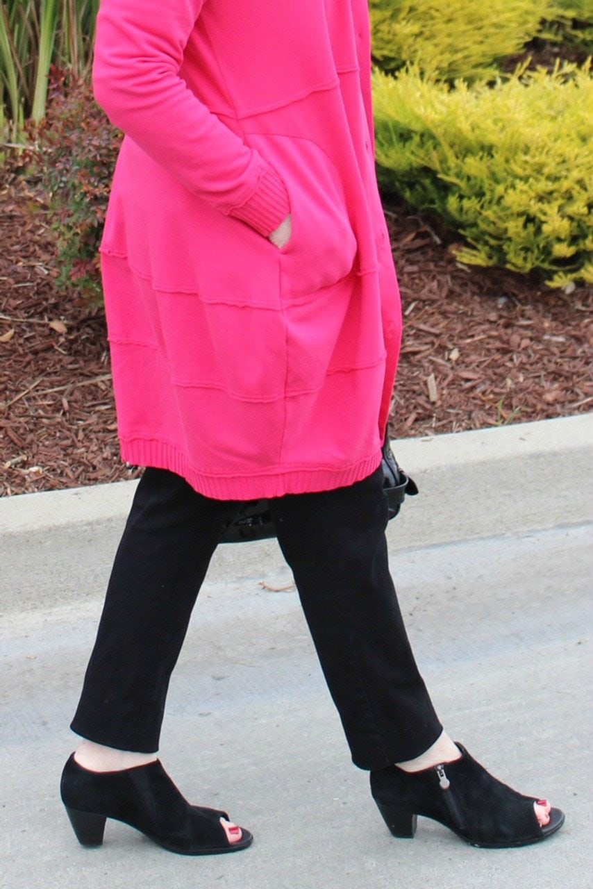 Jennifer Connolly of A Well Styled Life wearing Bee Hoodie from Artful Home