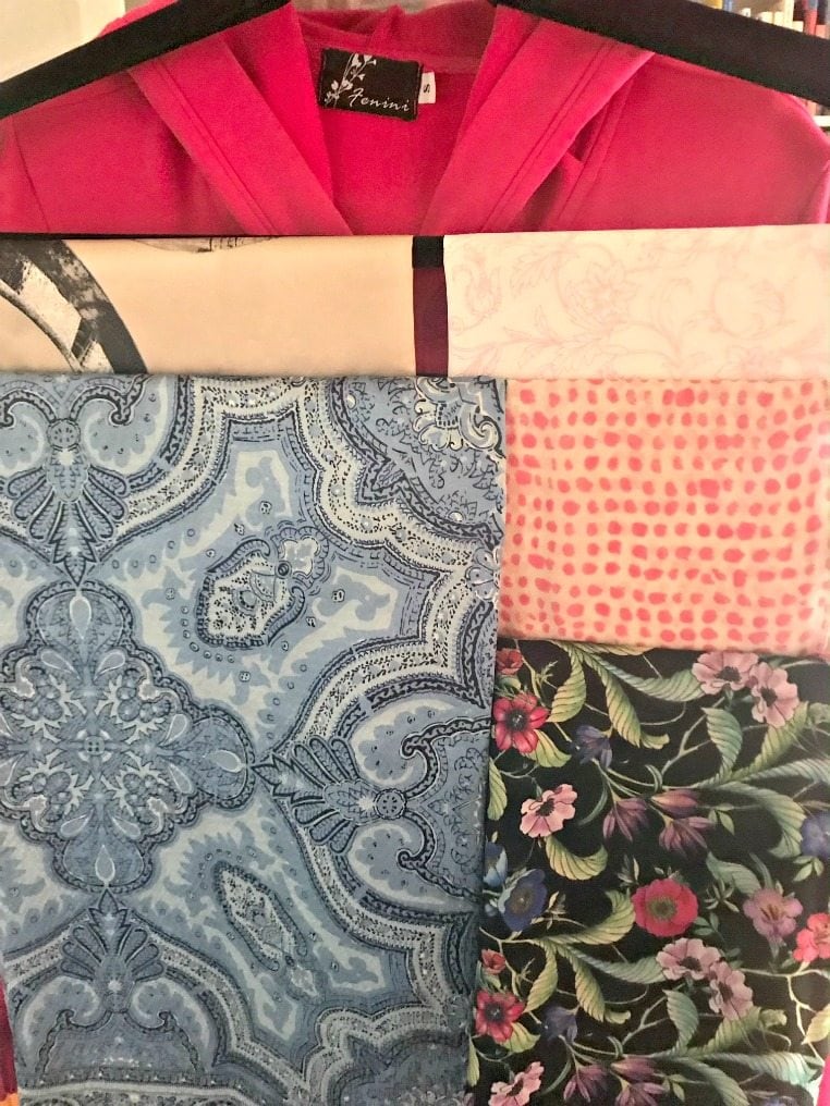 silk scarves hanging on huggable hangers on A Well Styled Life