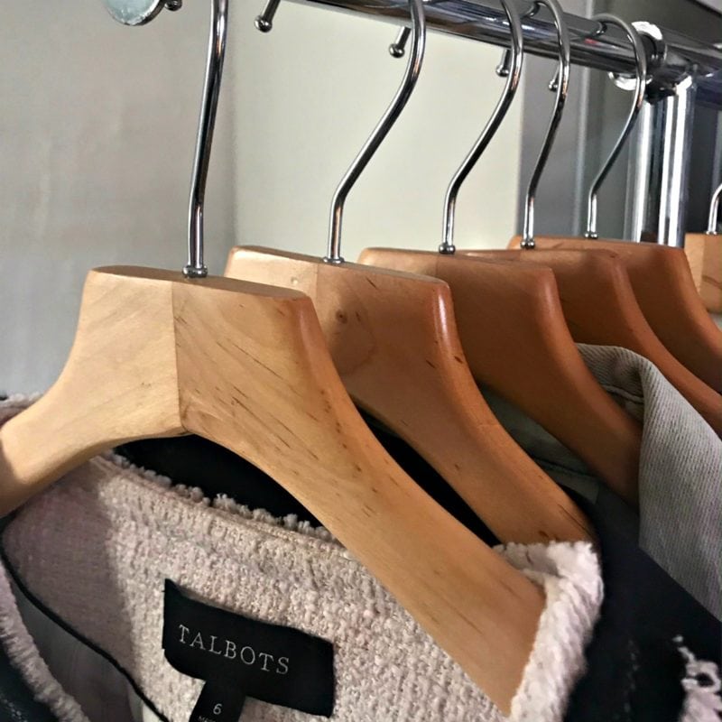 matching wooden hanger for jackets on A Well Styled Life