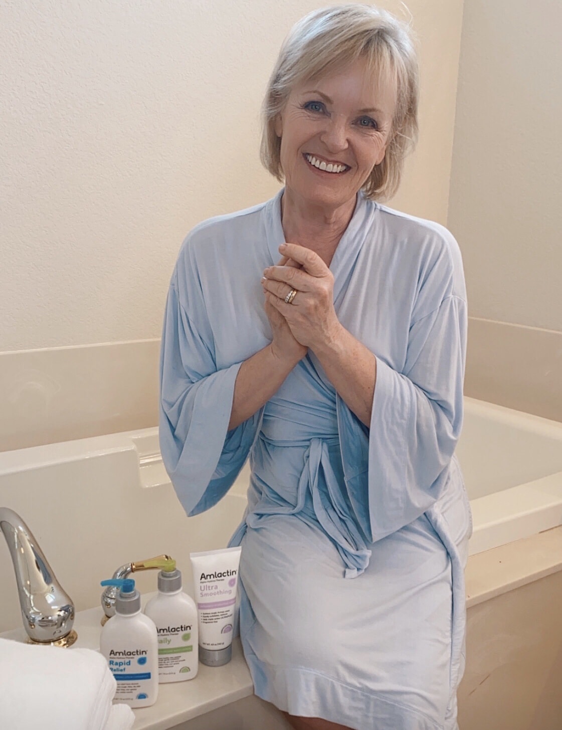 over 50 fashion blogger jennifer connolly using Amlactin