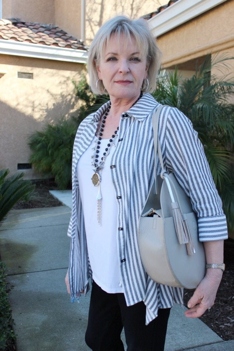 Jennifer Connolly of A Well Styled life wearing Standout Shirt from Soft Surroundings