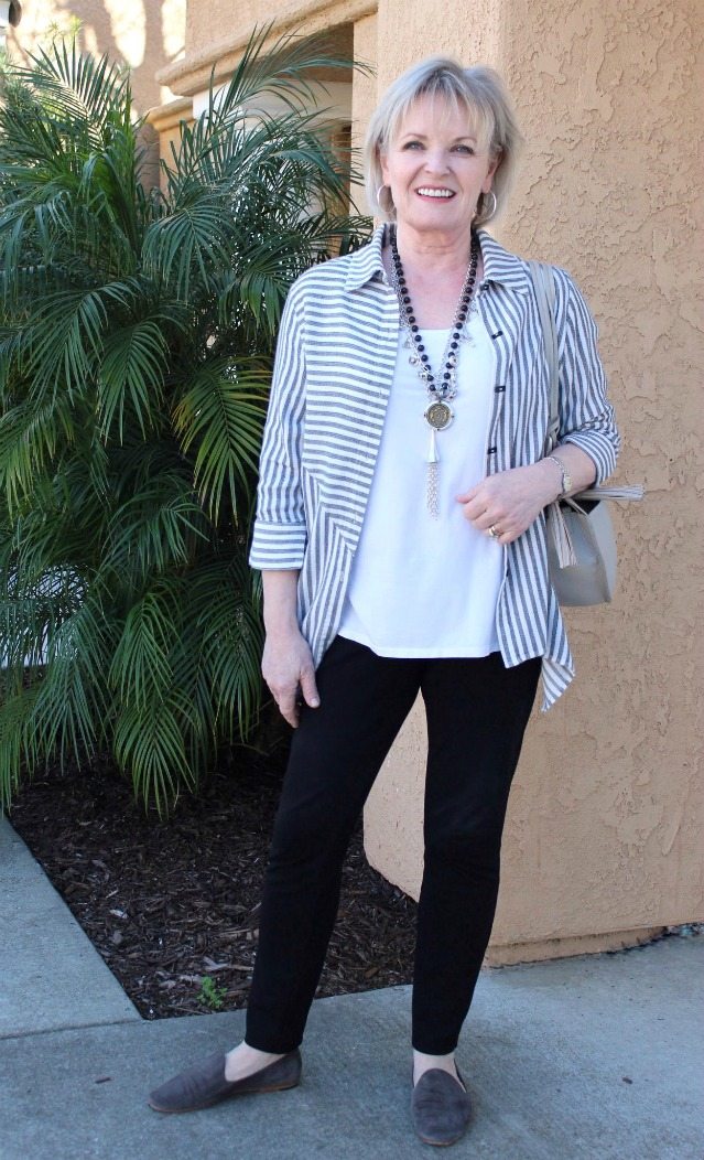 Jennifer Connolly of A Well Styled Life wearing Standout Shirt from Soft Surroundings