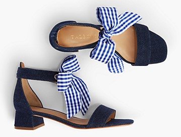 Naomi Scarf-Tie-Denim Sandals on A Well Styled Life