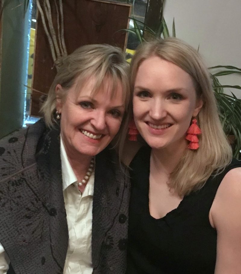 Jennifer Connolly and her daughter in Vesuvios, SF