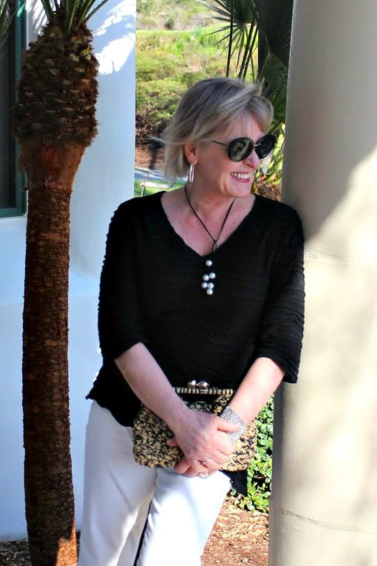Jennifer Connolly of A Well Styled Life wearing Fiore Angled Top from Artful Home
