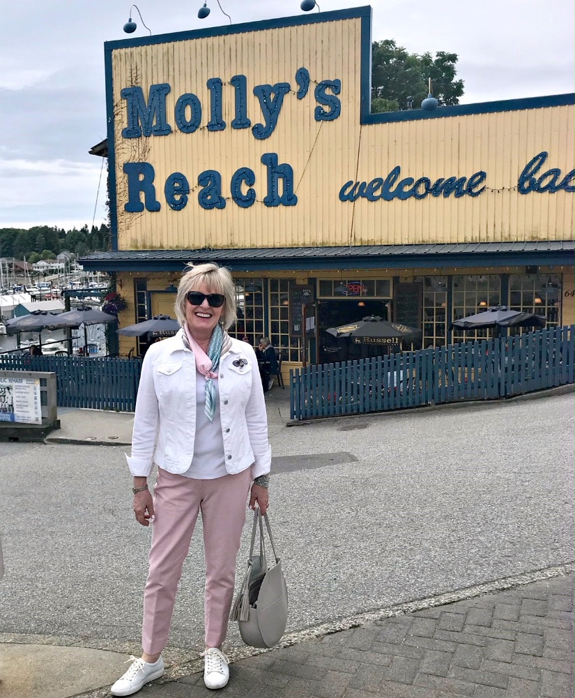 Jennifer Connolly of A Well Styled Life at Molly's Reach in Gibsons, BC