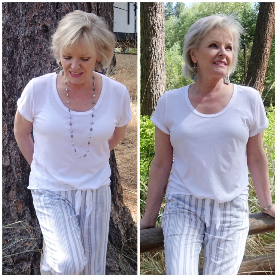 Jennifer Connolly of A Well Styled Life showing two bras from Soma