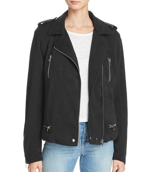 CHASER soft knit moto jacket from Bloomingdales on A Well Styled Life