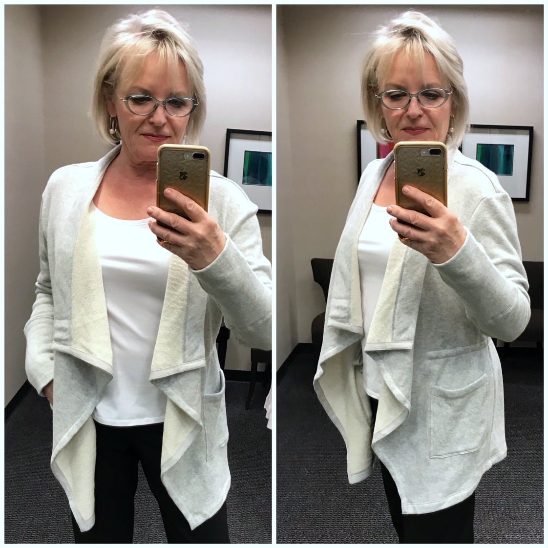 Jennifer Connolly of A Well Styled Life styling asymmetrical jacket by Caslon from Nordstrom