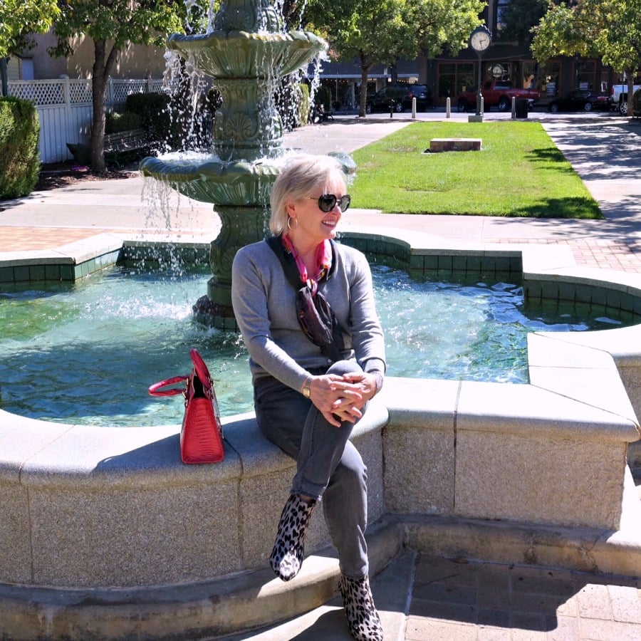 Jennifer Connolly of A Well Styled Life wearing Sam Edelman Leopard Booties