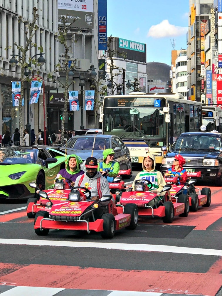 go carts driving in Tokyo