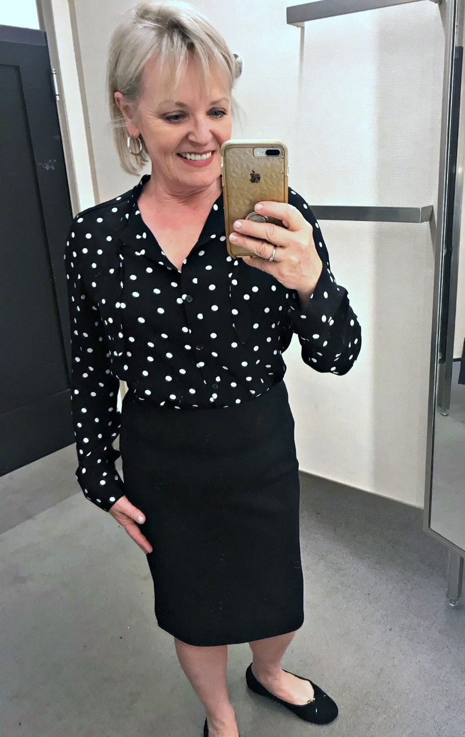 Jennifer Connolly of A Well Styled Life styling Vince Camuto skirt from Nordstrom