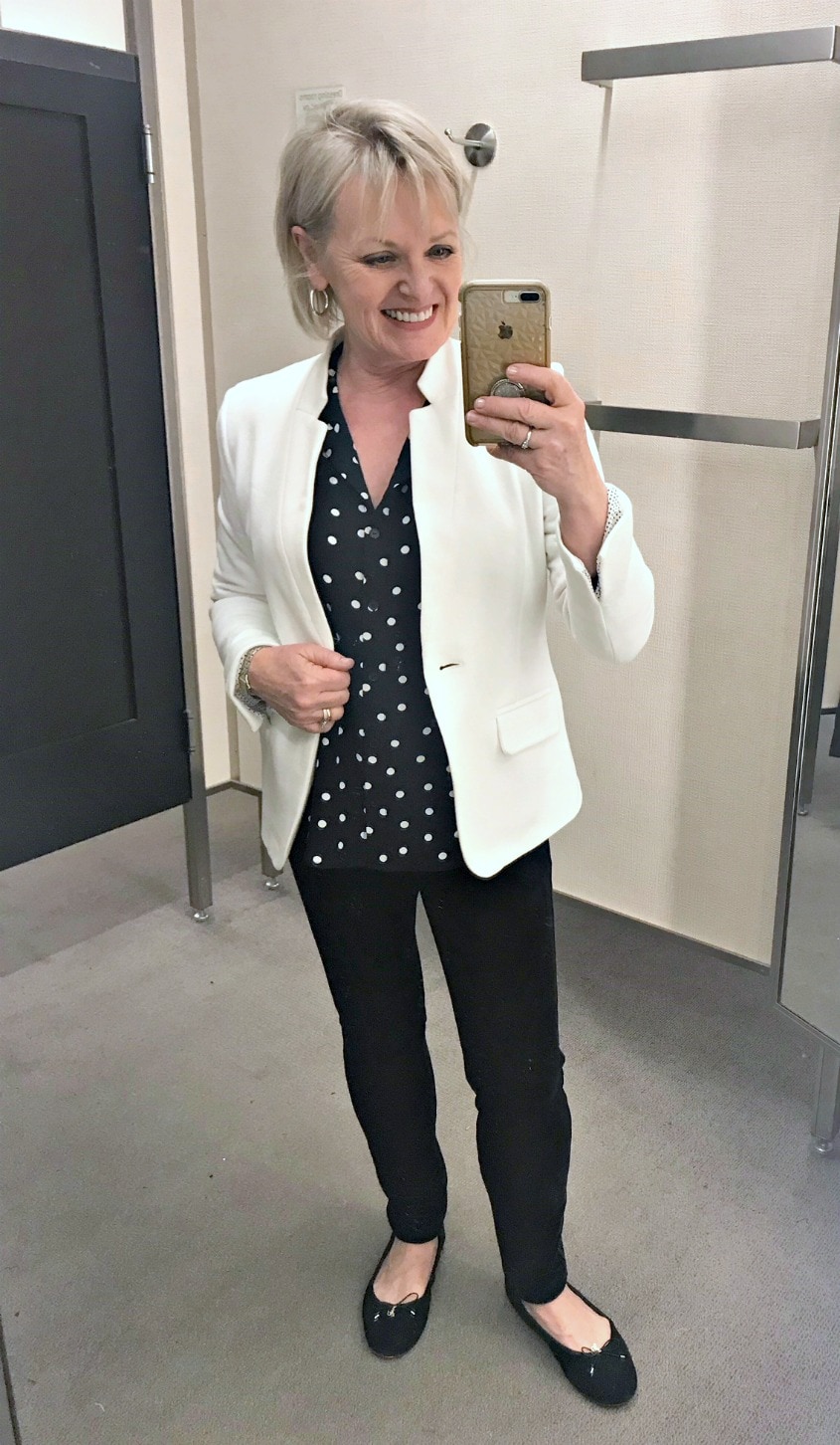 Jennifer Connolly of A Well Styled Life styling Gibson jacket from Nordstrom