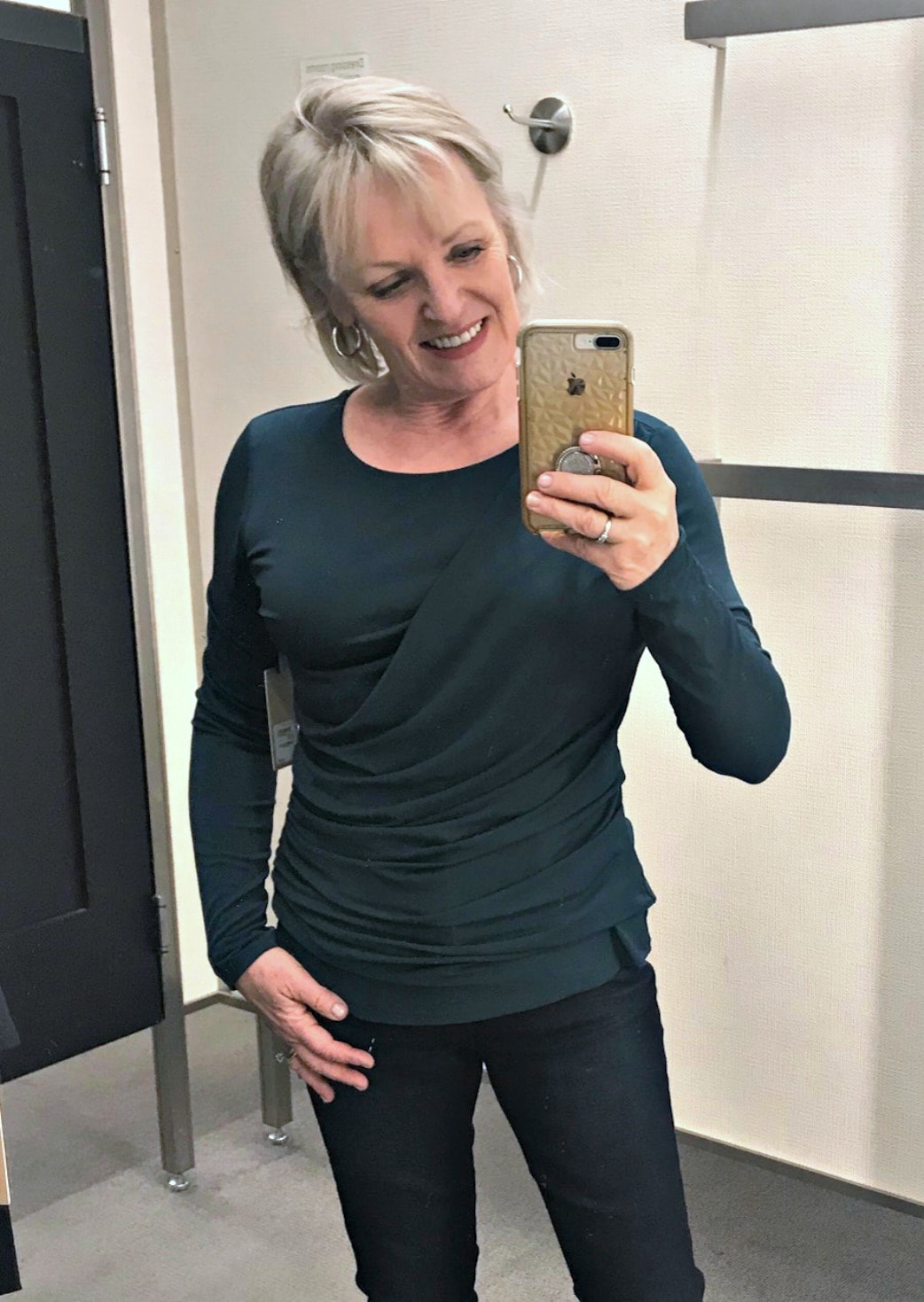 Jennifer Connolly of A Well Styled Life styling halogen top at Nordstrom