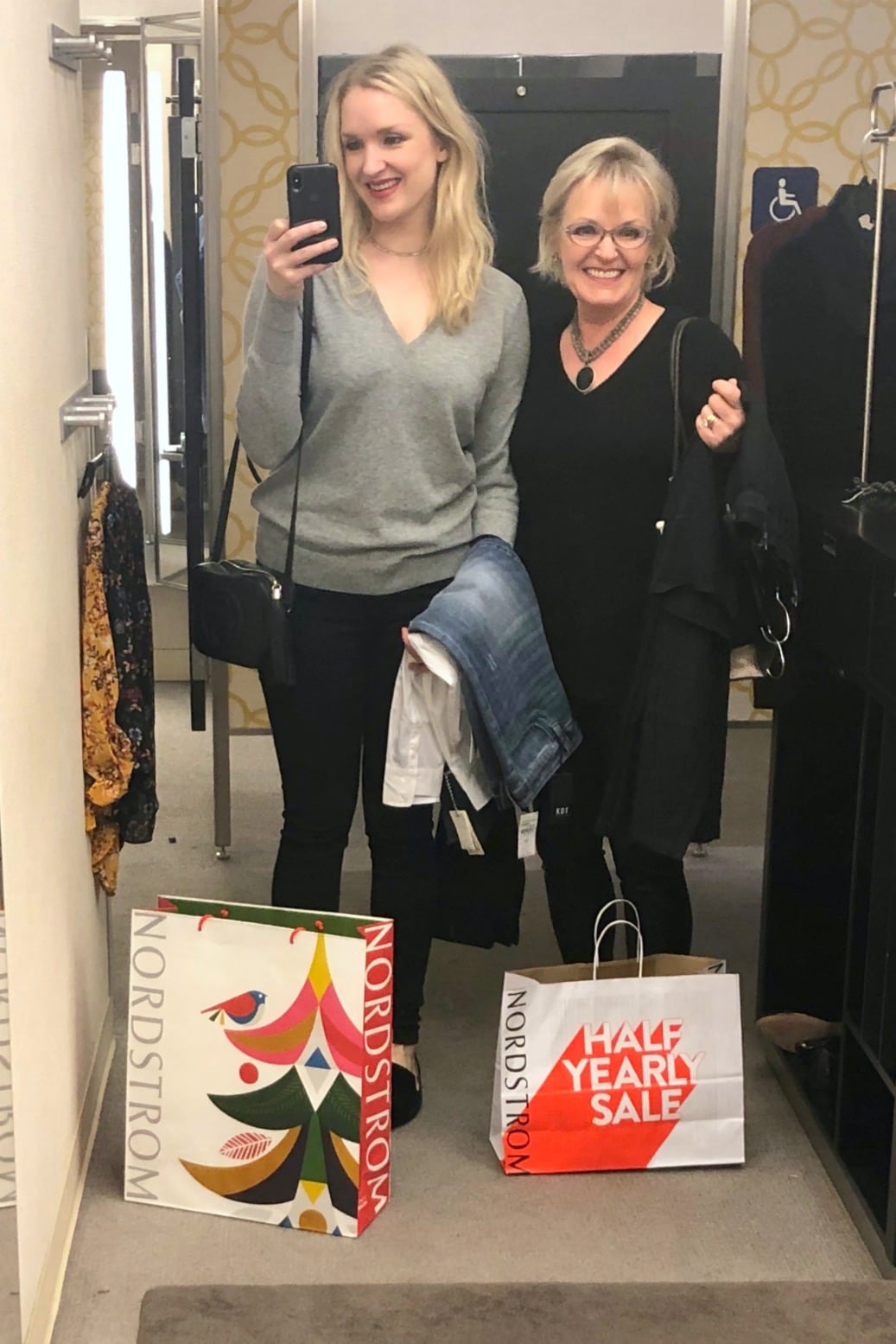 Jennifer and Vanessa Connolly shopping at Nordstrom