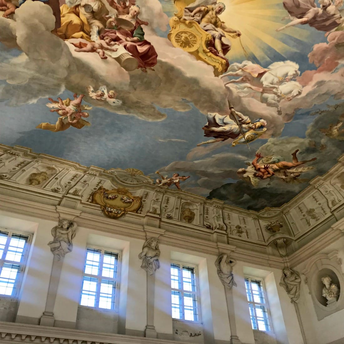 ceiling fresco in Gottweig abbey on Viking Cruise on A Well Styled Life