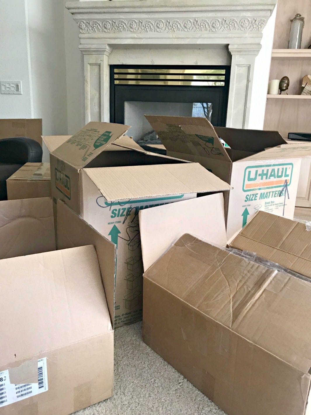 empty moving boxes