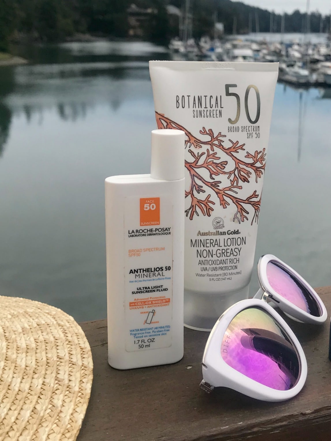 La Roche Posay and Australian Gold sunscreens
