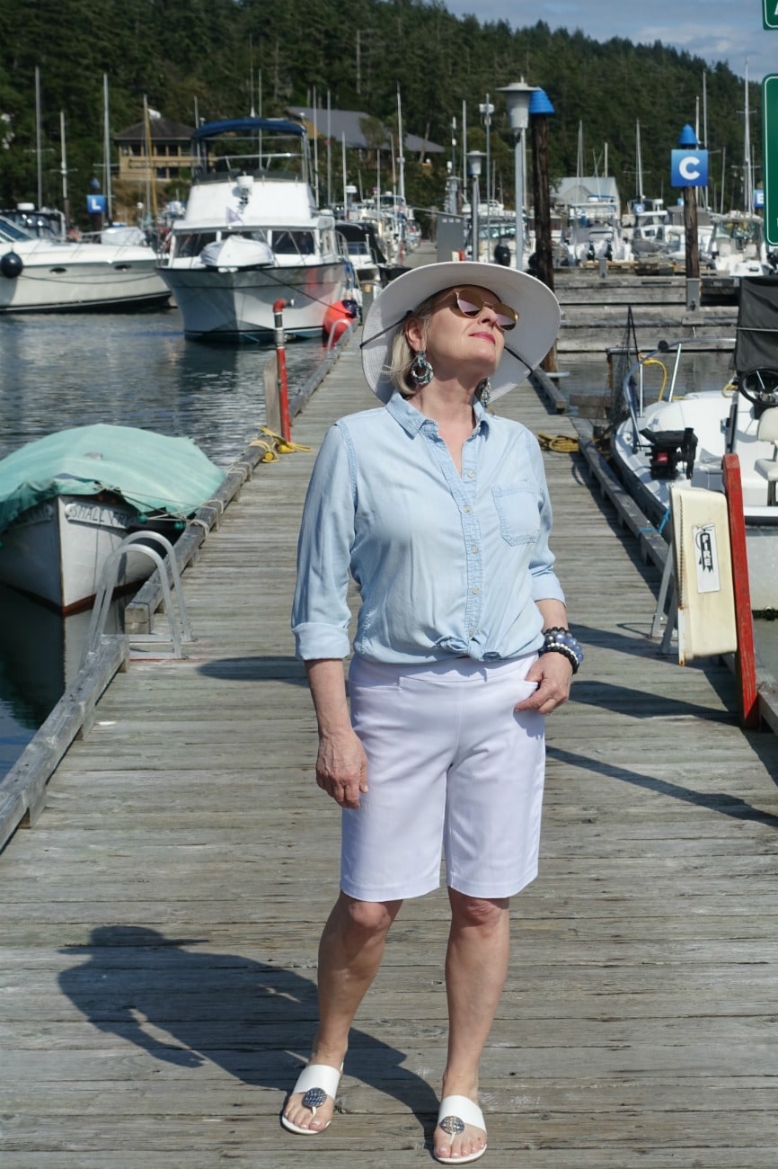 Shorts styled for comfort by Jennifer Connolly of A Well Styled Life