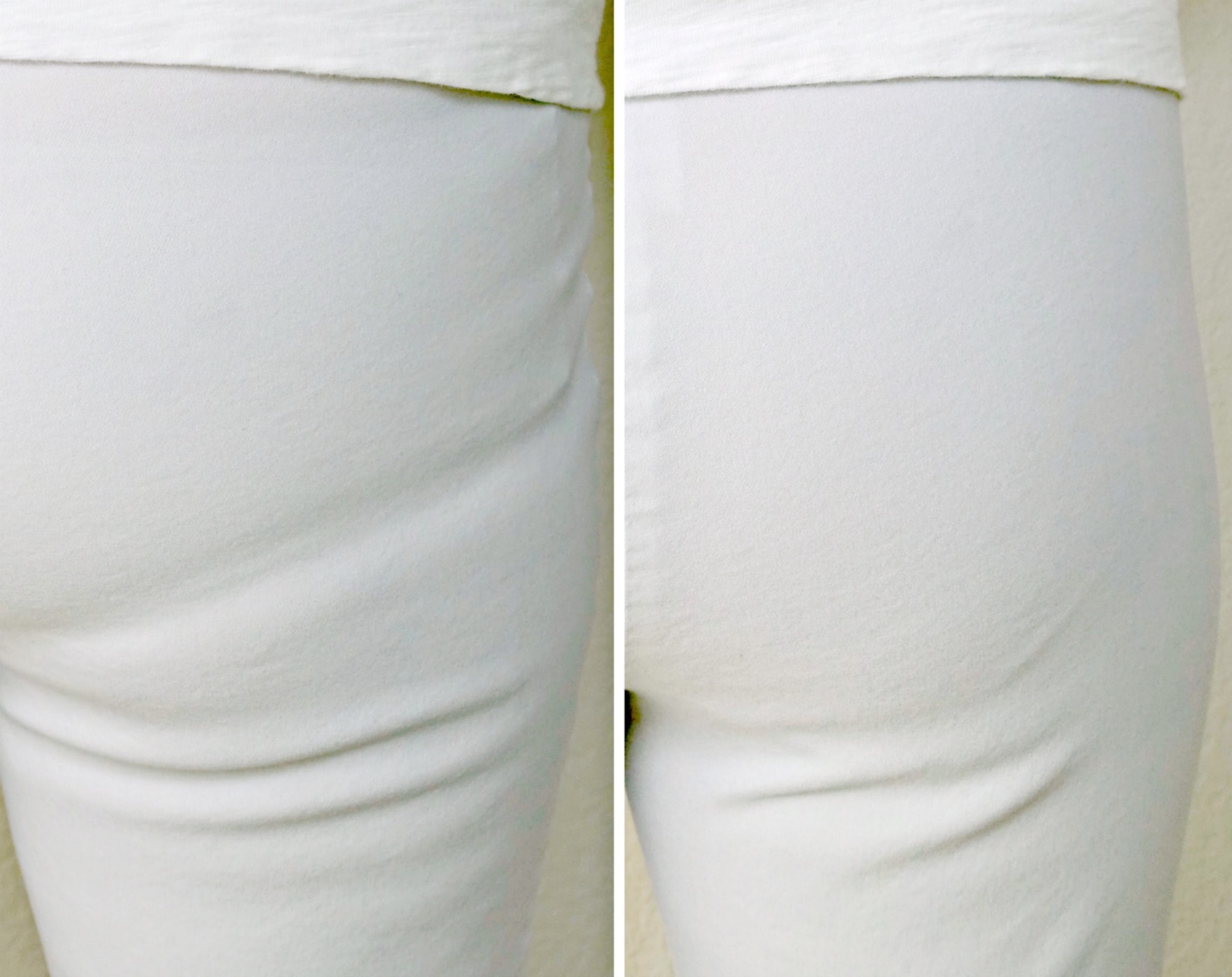 Jennifer Connolly of A Well Styled Life showing comparison of 360 Vanishing Edge panty