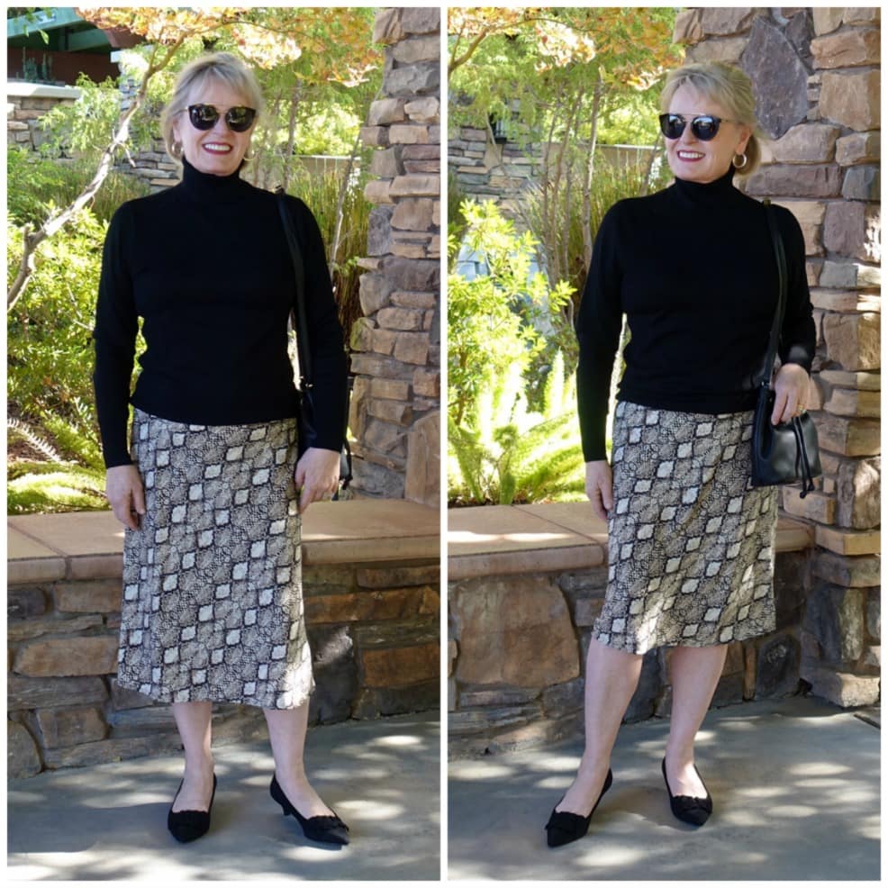 Jennifer Connolly showing best length for a midi skirt