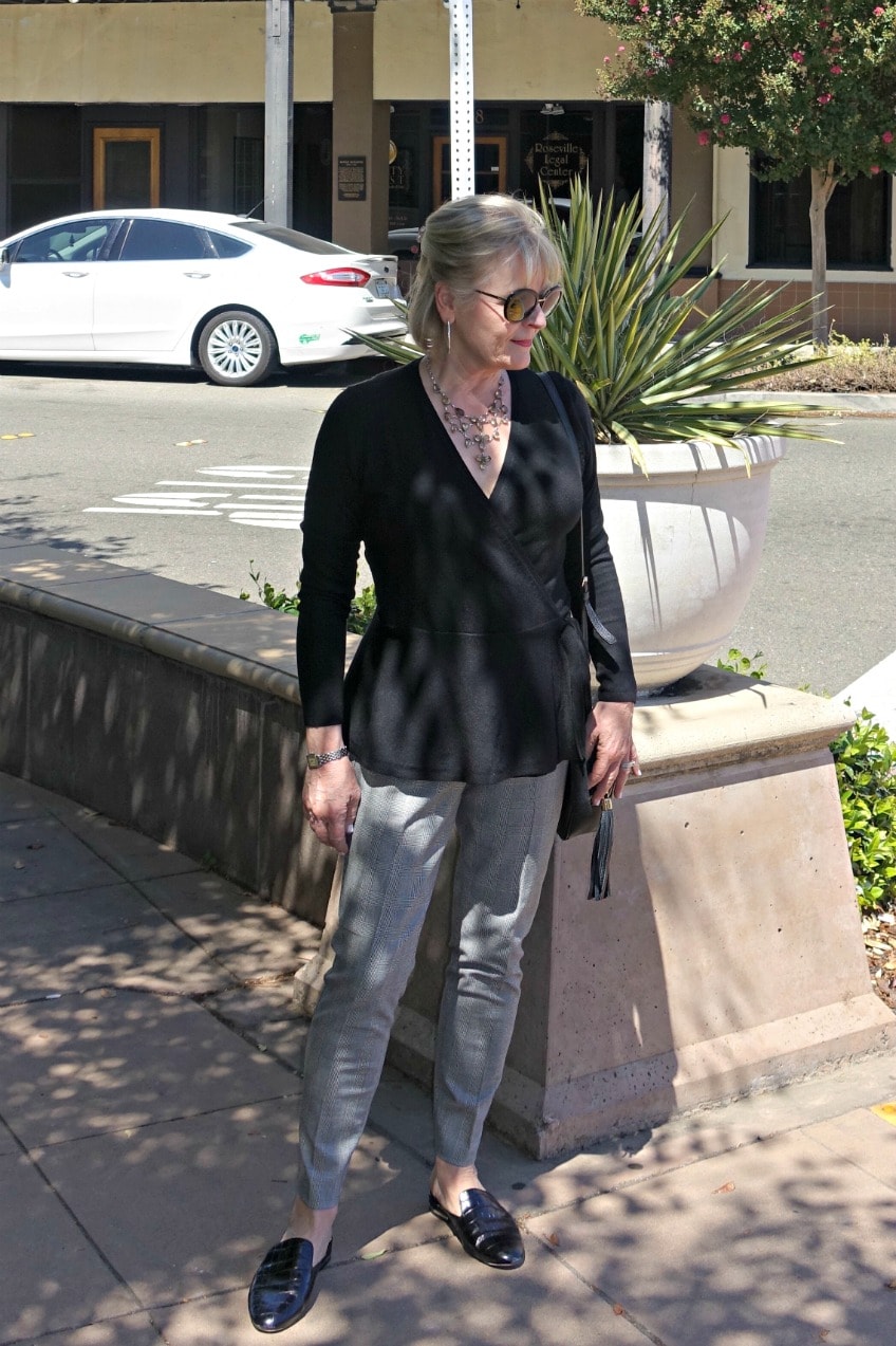 Jennifer Connolly wearing Talbots new essex pant with black sweater st street light