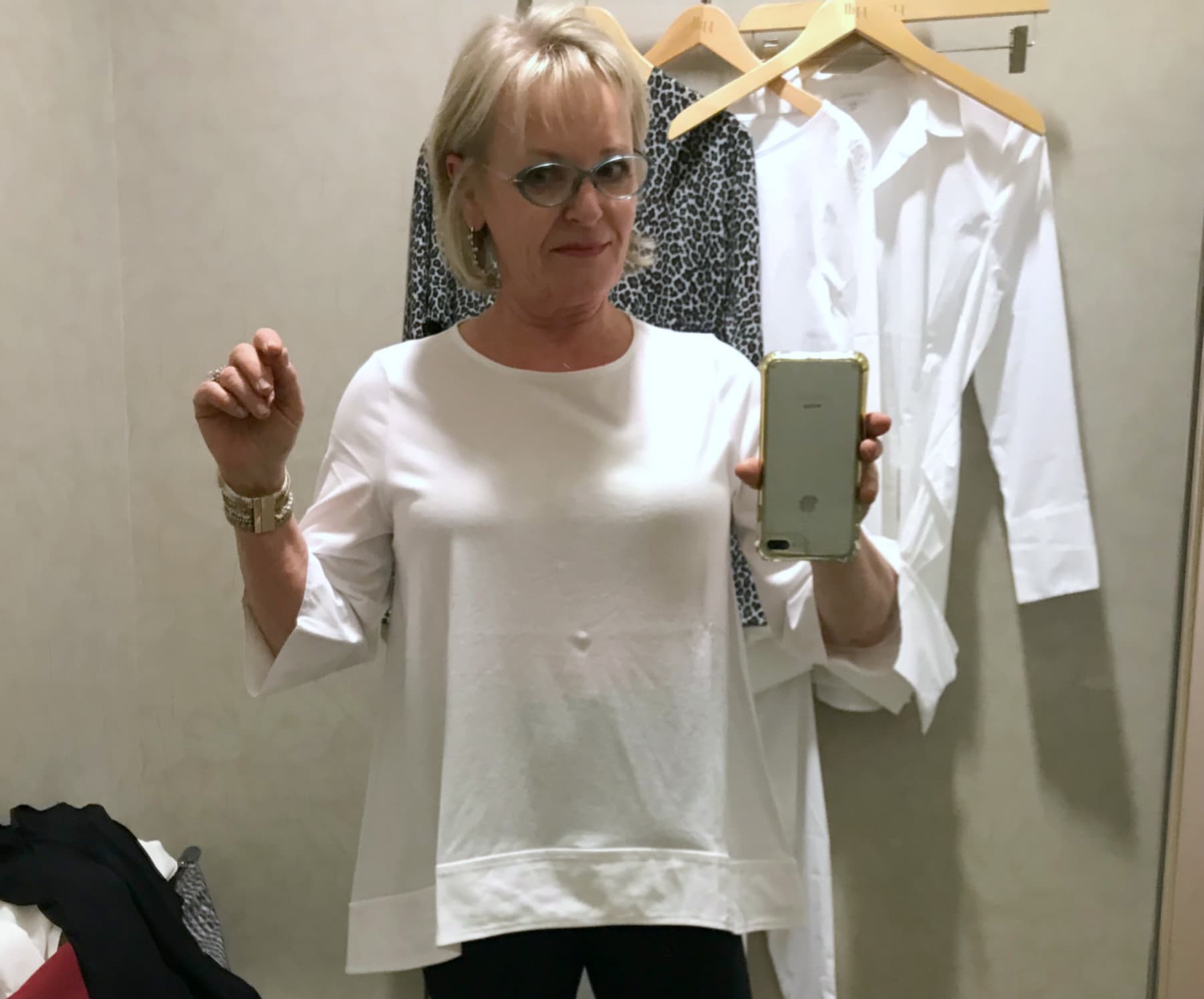 Jennifer Connolly of A Well Styled Life wearing mixed media tee by Christian Siriano