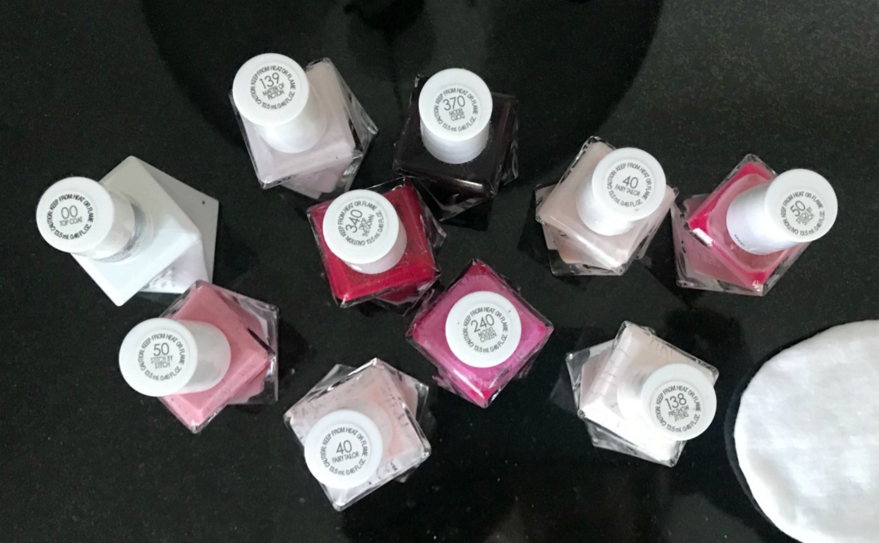 tops of bottles of Essie Gel Couture on A Well Styled Life