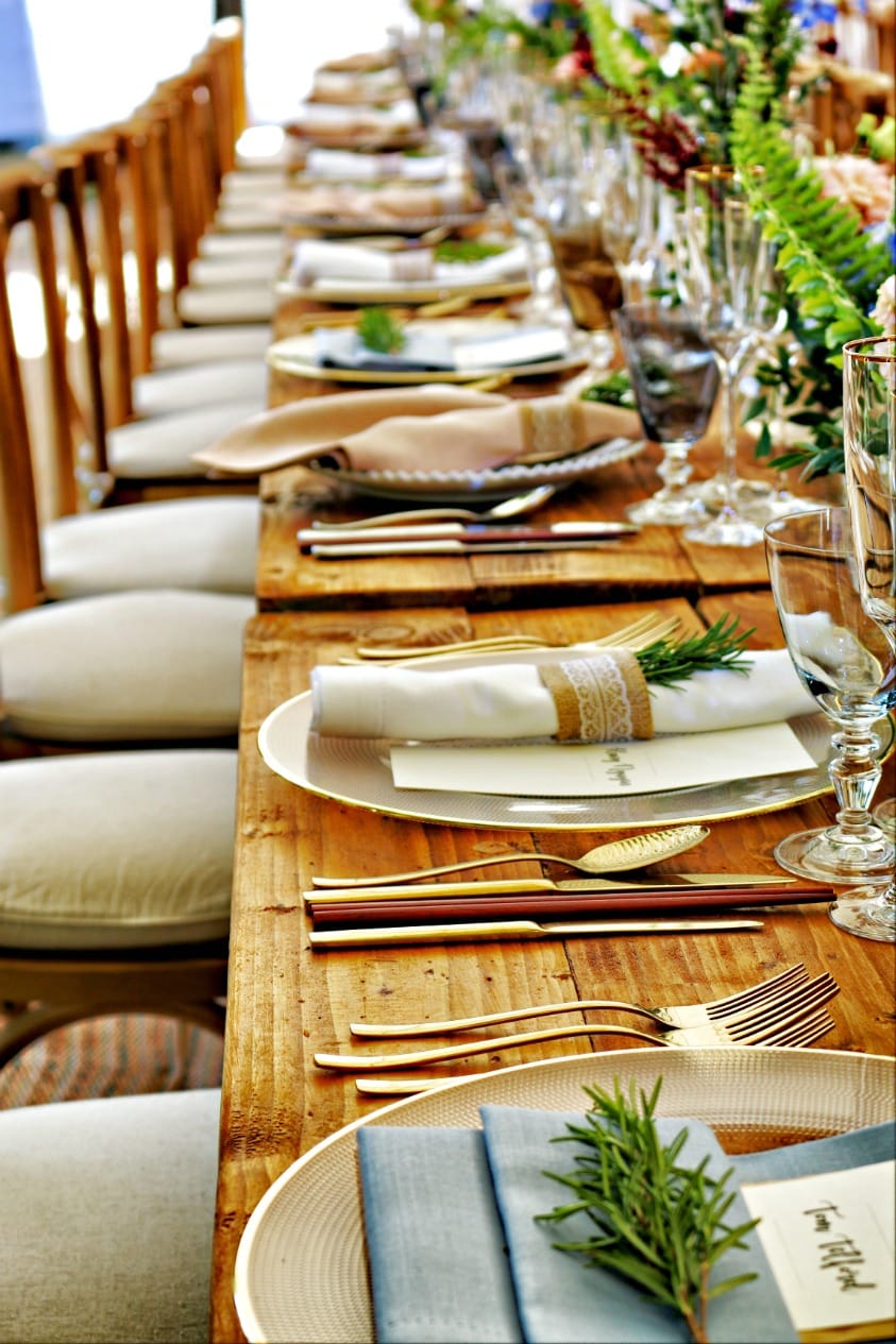 table set for thanksgiving dinner