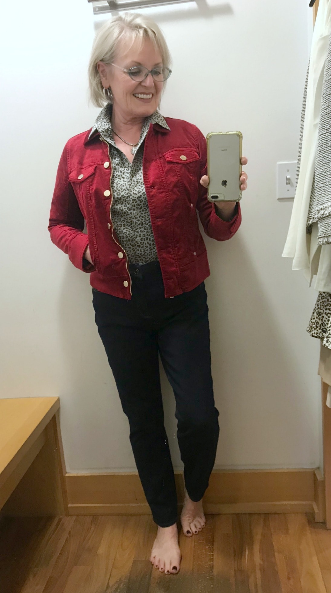 velveteen moto with dark denim on A Well Styled Life